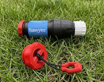 Sawyer Squeeze Filter Cap Low Profile with HiViz Lanyard