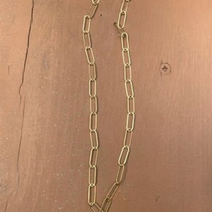 Heavy Hairpin Chain Necklace with Faceted Marquise Garnet