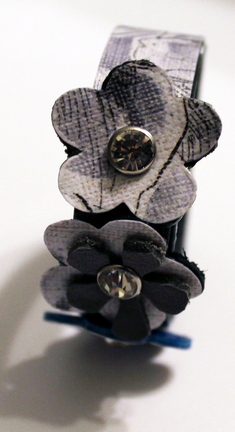 Flower Jewelry Cuff Bracelet Boho Jewelry Unique Leather Handmade Bracelet Leather Bracelets for Women