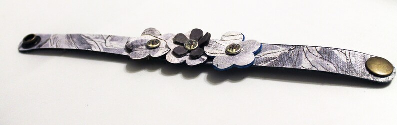 Flower Jewelry Cuff Bracelet Boho Jewelry Unique Leather Handmade Bracelet Leather Bracelets for Women