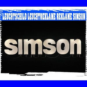 SIMSON LED ILLUMINATED SIGN illuminated advertising sign battery-operated decoration GDR workshop hobby room gift hobby nostalgia 3D printing