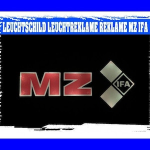 MZ IFA LED illuminated sign illuminated advertising sign battery-operated decoration DDR workshop hobby room gift hobby Ostalgie 3D printing