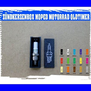ZÜNDKERZENBOX ZÜNDKERZE BOX in 15 Farben zum Schutz Simson Mz Jawa Emw BK350 Ifa Moped Motorrad Oldtimer Bordwerkzeug Werkzeug 3D-Druck Neu