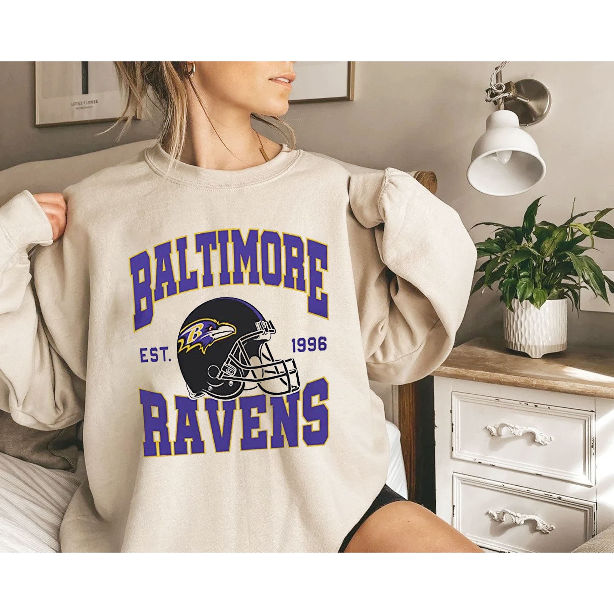 Discover Vintage Style Baltimore Football Sweatshirt