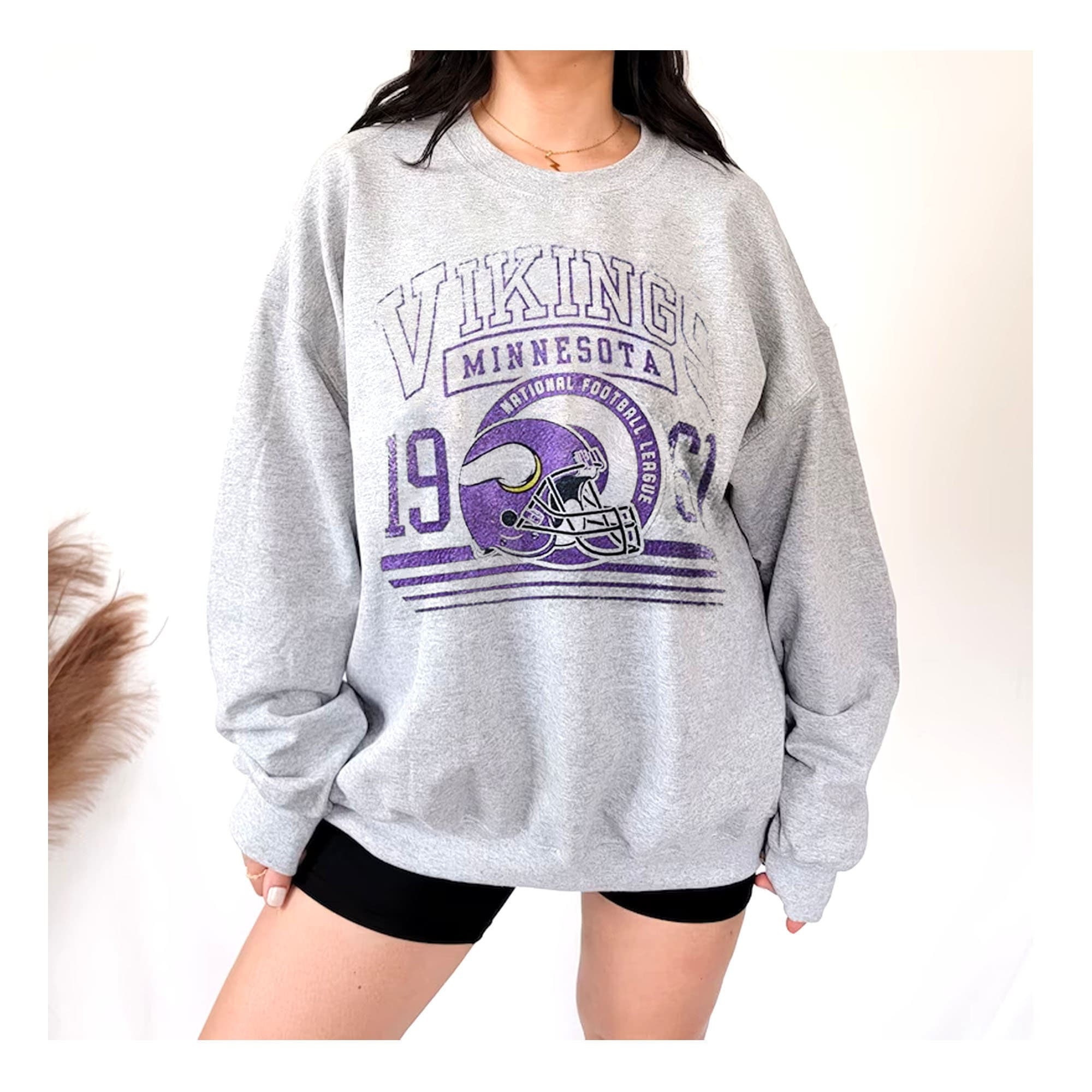 Discover Vintage Vikings Football Sweatshirt, Vikings Vintage Style