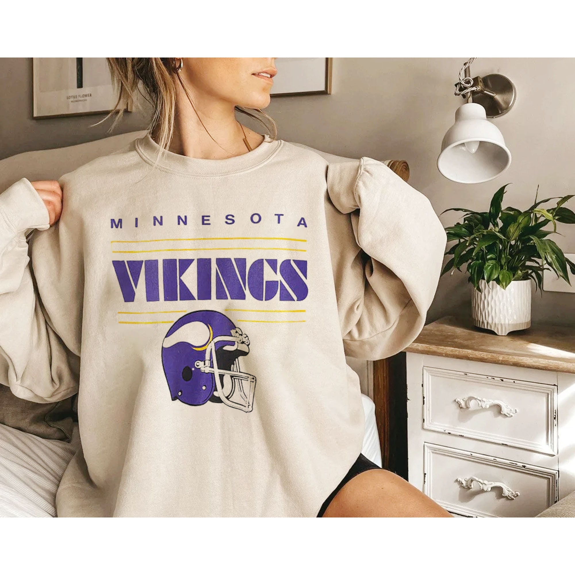Vikings Vintage Style Sweatshirt, Vintage Vikings Football Sweatshirt