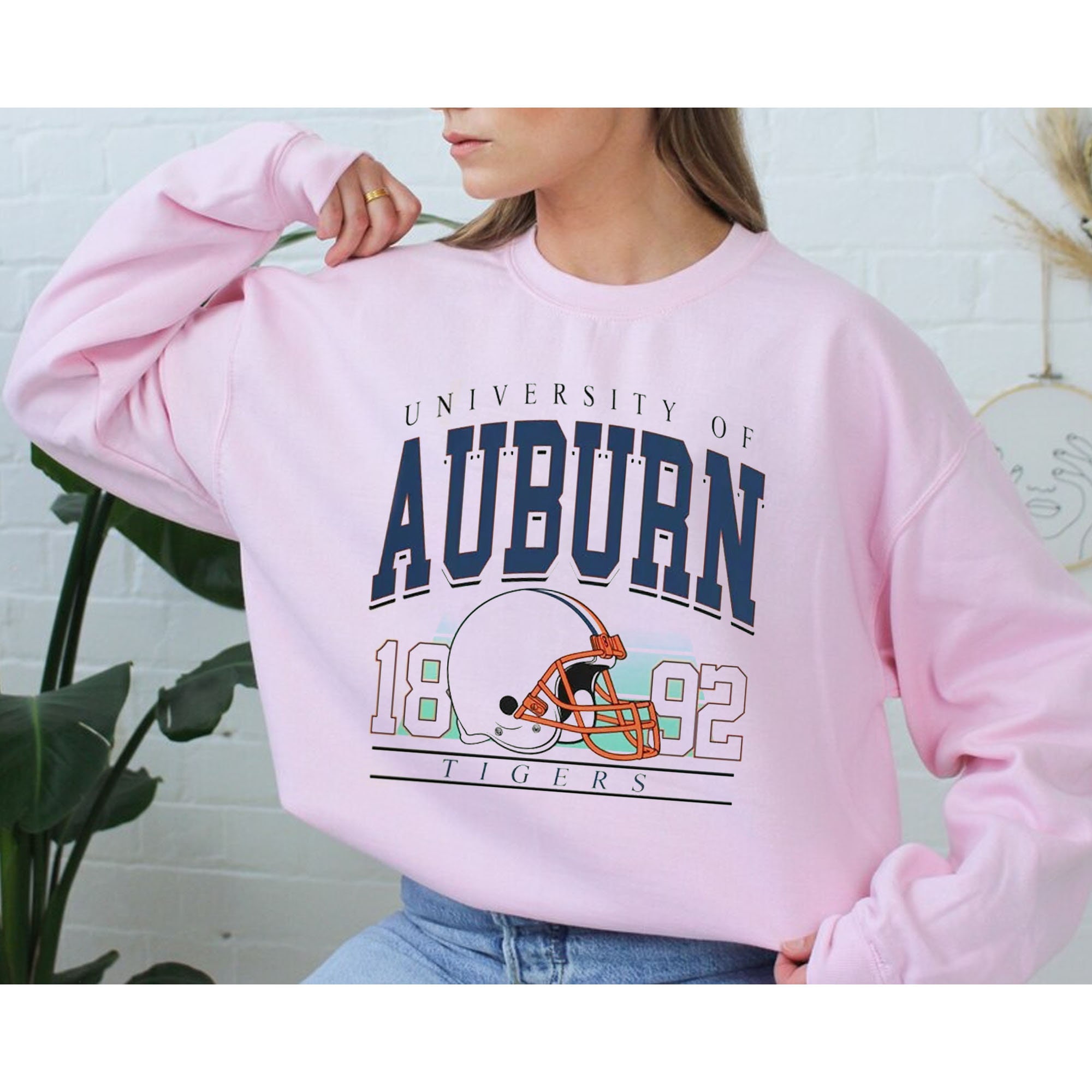 Vintage Auburn Football Sweatshirt Retro Auburn Football Crewneck