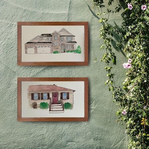 Custom Hand Painted House Watercolor Original Home Painting Housewarming Gift Realtor Gift Home Portrait Sketch Personalized Gift