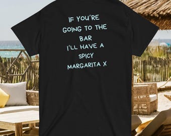 Camiseta unisex con gráfico de margarita picante, camiseta para club de playa