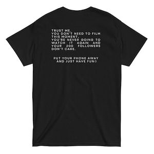 No Phones / rave -house techno festival unisex t shirt- perfect gift for music lovers- music gift