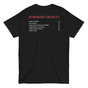 Keinemusik Checklist -house techno festival unisex t-shirt - regalo perfetto per gli amanti della musica - regalo musicale