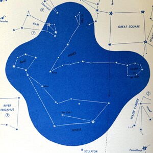 10 cartas de constelaciones diferentes, grabados antiguos de la década de 1960, estrellas, cielo nocturno, grabados antiguos
