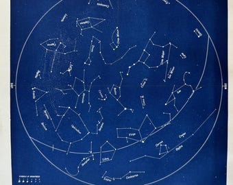 Constellations of the Northern Hemisphere. Large, month by month star and constellation charts