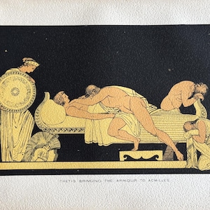 La Ilíada de Homero. Imágenes clásicas de Flaxman sobre la historia del asedio de Troya, inspiradas en las pinturas de vasos etruscos. 1881.