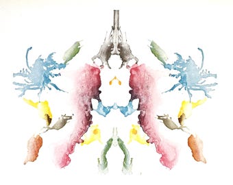 De olika Rorschachplattorna, bläckfläckstest, psykoanalys, psykologisk testning, psykodynamik. psykologi