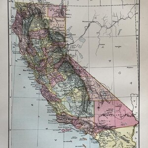 10 antike Landkarten von den US Bundesstaaten, aus der Enzyklopaedia Britannica 1885, weitere auf Anfrage