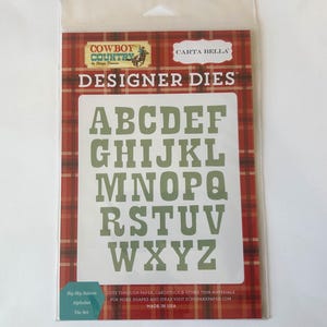Big Sky Saloon Alphabet Die Set from Carta Bella's Cowboy Country Collection