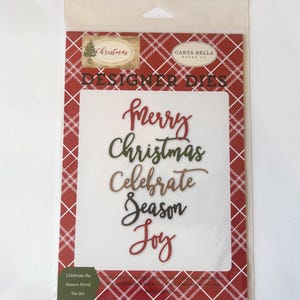 Celebrate the Season Word Die Set from Carta Bella's Christmas Collection