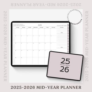 Mid-Year Digital Planner 2025-2026 | Customizable Goodnotes Planner for Daily Use | Goodnotes iPad Daily Scheduler | Sandstorm