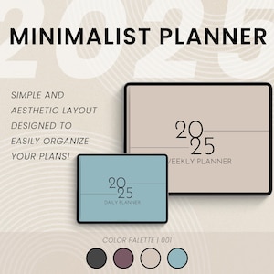 2025 Minimalist Digital Planner for Goodnotes, Notability, iPad & Tablet | Aesthetic Planner | Minimalist Landscape | Dated | 001