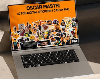 40 Oscar Piastri Stickers F1 Stickers Formula 1 Stickers Mclaren Stickers Oscar Piastri Digital Download Oscar Piastri Png Mclaren Art