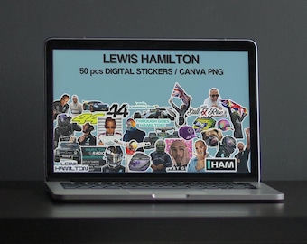 50 Lewis Hamilton Stickers Mercedes F1 Stickers Lewis Hamilton Digital Download Mercedes Formula 1 Stickers Lewis Hamilton Png Mercedes