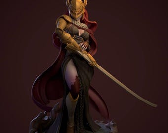 Malenia Nsfw Statue STL File, 3D Digital Printing STL File for 3D Printers, Movie Characters, Games, Figures, Diorama 3D Model