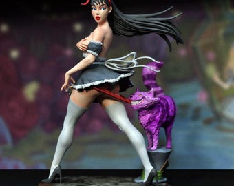Dark Alice Statue STL File, 3D Digital Printing STL File for 3D Printers, Movie Characters, Games, Figures, Diorama 3D Model