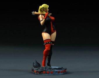 Sexy Harley Statua STL File, 3D Digital Printing STL File per stampanti 3D, personaggi di film, giochi, figure, diorama modello 3D