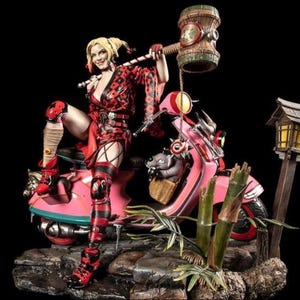 Harley Ninja Statue STL File, 3D Digital Printing STL File for 3D Printers, Movie Characters, Games, Figures, Diorama 3D Model