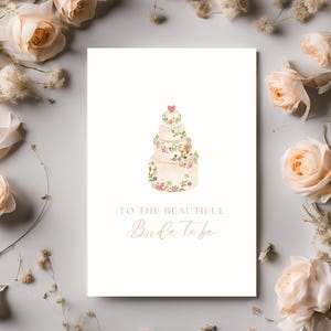 imprimable pour la belle future mariée | Carte nuptiale de douche | Carte de voeux numérique 5 x 7 | Mariage | Douche nuptiale PDF | Téléchargement instantané