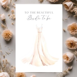 imprimable pour la belle future mariée | Carte nuptiale de douche | Carte de voeux numérique 5 x 7 | Mariage | Douche nuptiale PDF | Téléchargement instantané
