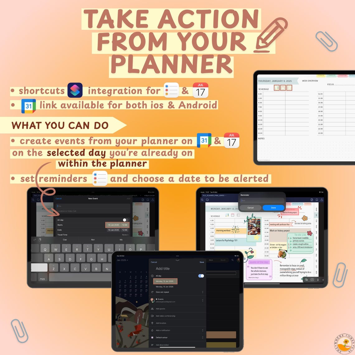 All-in-one Digital Planner 2024 2025 Goodnotes Planner Notability ...