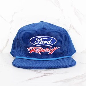 Vintage Ford Racing Snapback Hat | Motorsport Baseball Cap | Corduroy 90s Merch