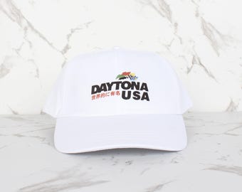 Daytona USA Japanese Baseball Cap | Nascar 500 6 Panel Hat | Retro Gaming Racing