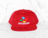 Super Nintendo SNES Snapback Hat | Corduroy Retro Gaming Baseball