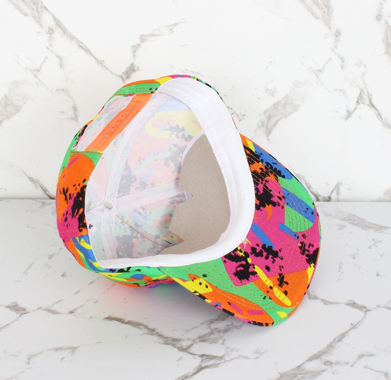 Fresh Prince Snapback Hat | 90s Pattern Baseball Cap | Neon Party ...