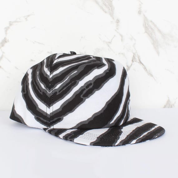 Fresh Prince Snapback Hat 90s Zebra Pattern Baseball Cap Neon