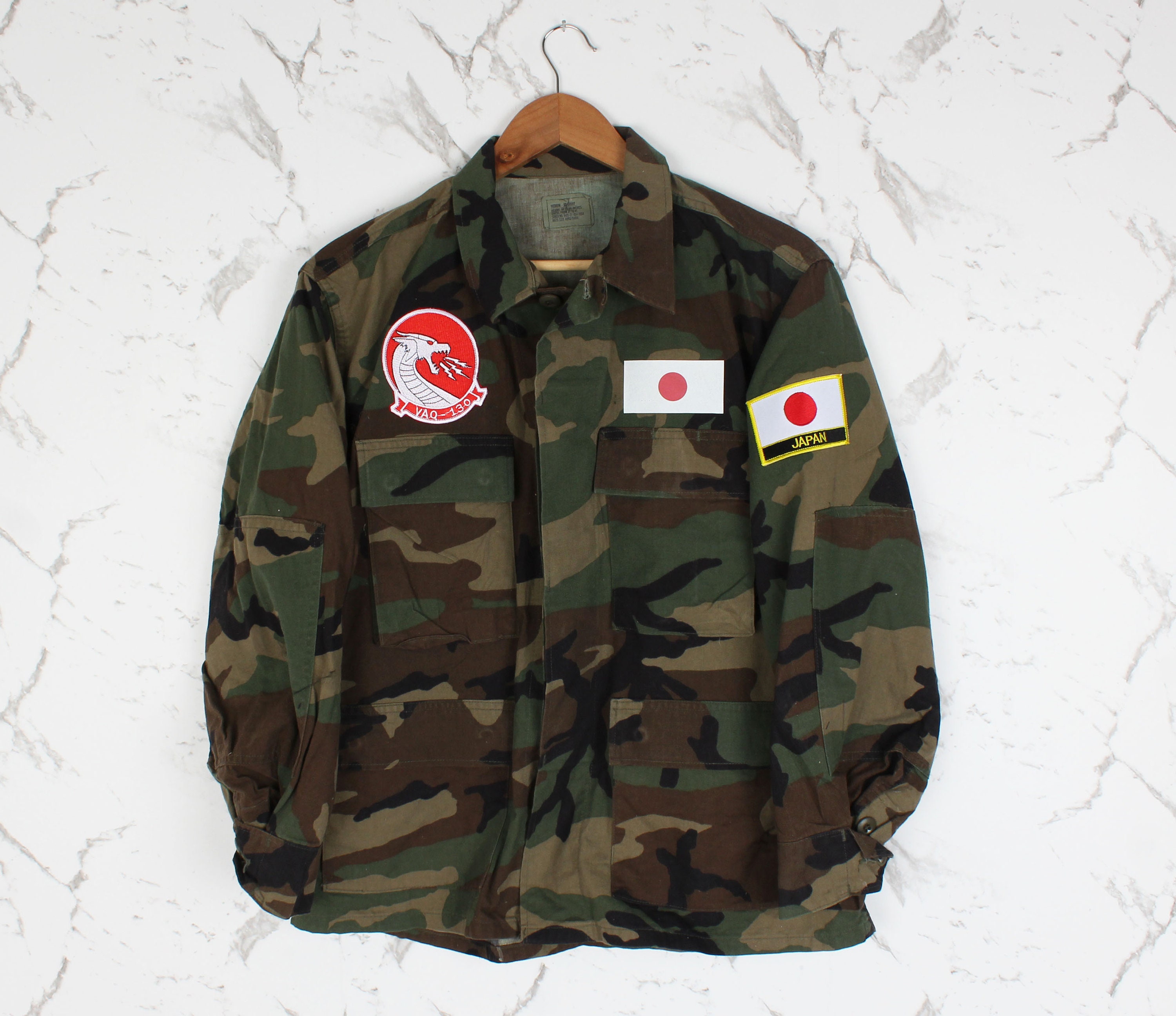 Vintage US Army Japan Tour Jacket MEDIUM | Camo Military