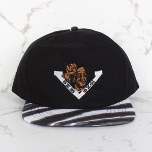 Vintage Malcolm X Zebra Snapback Hat | Civil Rights Baseball Cap | Black Panthers Souvenir Martin Luther King Zubaz