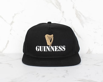 Vintage Guinness Irish Stout Snapback Hat | 90s Beer Baseball Cap | Irish Souvenir | St Patrick's Day