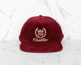 Vintage Cadillac Hat 80s 90s Snapback Corduroy Cap H16 - Etsy