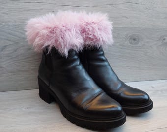Cable Knit Wool Blend Boot Cuffs: Handmade Ankle Warmers