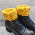 Knitted Boot Cuffs - Cozy Wool Blend Boot Toppers, Durable and Stylish Foot Warmers