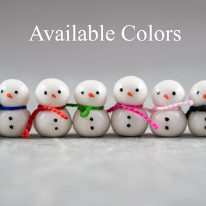 Itty Bitty Snowman Decoration Miniature Christmas Terrarium Ceramic Porcelain Holiday Snow Figurine Sculpture Hand Sculpted Choose Color image 9