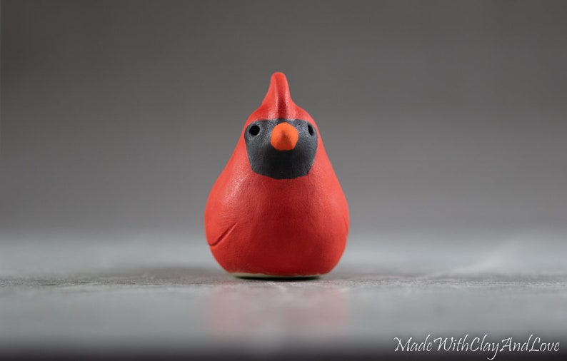 Kleiner Vogel im Nest Kardinal Keramik Vogel Miniatur Keramik Porzellan Ton Tier Skulptur Dekorative Wohnkultur Ornament Figur Bild 4
