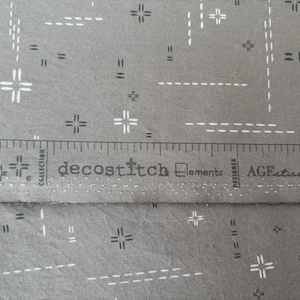 Gray Deco stitch Art Gallery Fabric    Quilting Fabric  Destash 34 x 42&quot;