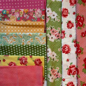 Sweet Baby Blocks Pre-cut Quilt Kit Beginner Friendly Floral Cottage Fabrics