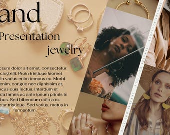 brand style kit| jewelry brand guide| Editable brand kit| Canva template| digital brand guide| brand style template| 10 editable pages