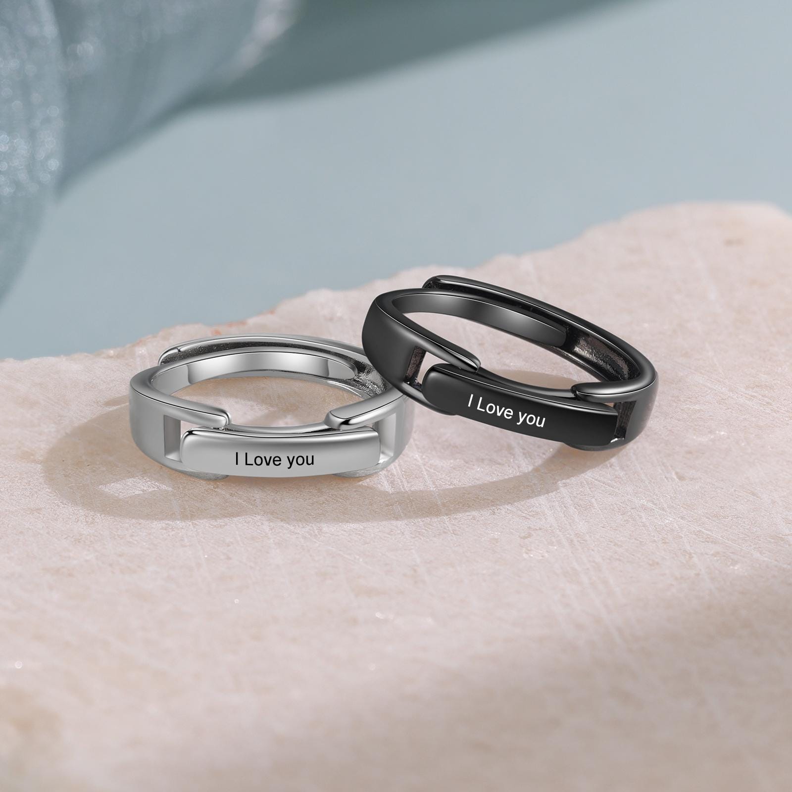 Adjustable Couple Ring,matching Rings,lover Couple Ring,ring Set ...